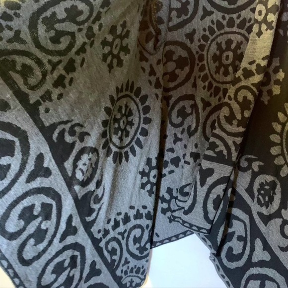 ADRIENNE Vittadini drape collar cardigan gray S/M - Picture 6 of 9